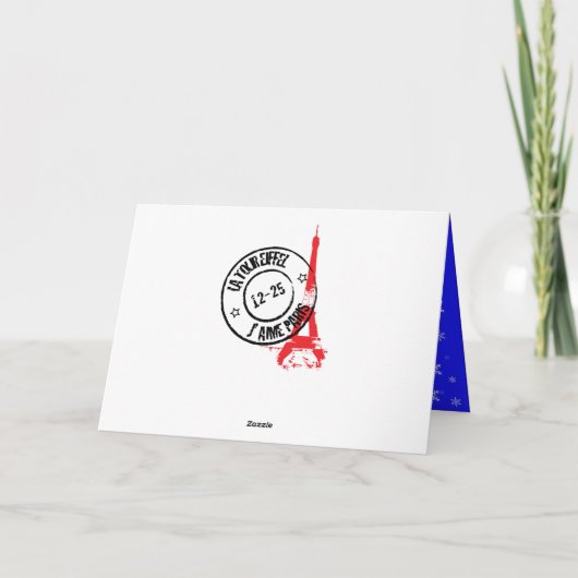 Eiffel tower Christmas シーズンカード (裏面)