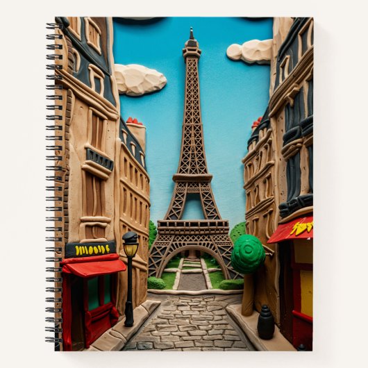Eiffel Tower Clay Model ノートブック (正面)