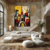 Eiffel Tower — Contemporary Abstract Expressionism ポスター