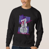 Eiffel Tower Dabbing Snowman Take me to Paris Chri スウェットシャツ (正面)