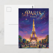 Eiffel Tower France ポストカード (正面/裏面)