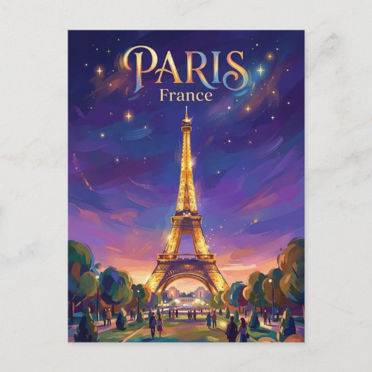 Eiffel Tower France ポストカード (正面)