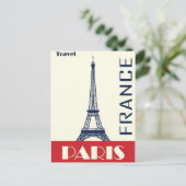 Eiffel Tower France Paris Vintage Travel Postcard ポストカード (スタンド正面)