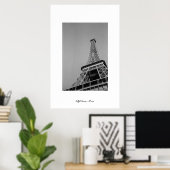 Eiffel Tower Greyscale ポスター (ホームオフィス)