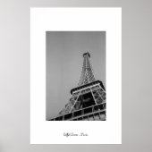 Eiffel Tower Greyscale ポスター (正面)