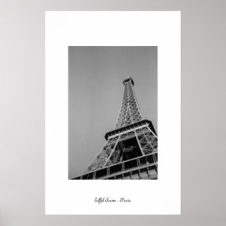 Eiffel Tower Greyscale ポスター