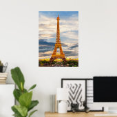 eiffel tower in paris, the city of love ポスター (ホームオフィス)