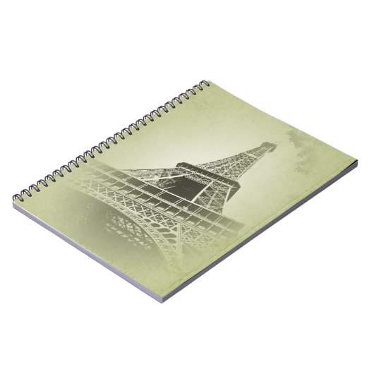 Eiffel Tower in sepia tone ノートブック (左側)