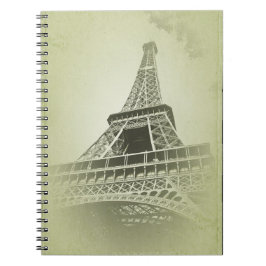 Eiffel Tower in sepia tone ノートブック