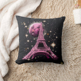 Eiffel Tower Night Moon           クッション
