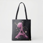 Eiffel Tower Night Moon           トートバッグ (正面)
