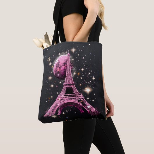 Eiffel Tower Night Moon           トートバッグ (クローズアップ)