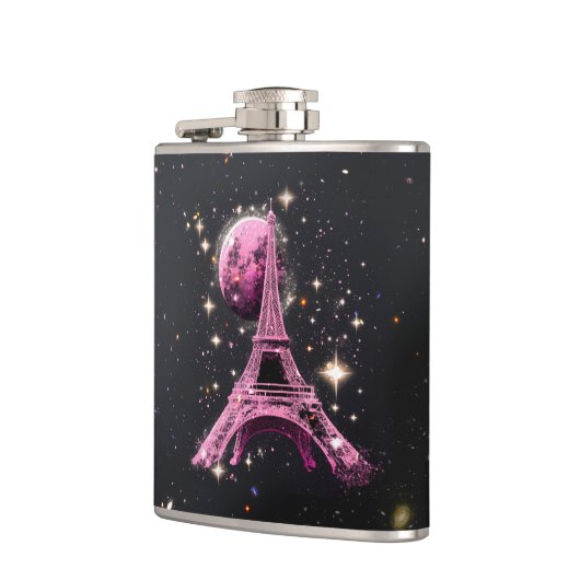 Eiffel Tower Night Moon           フラスク (左)