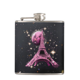 Eiffel Tower Night Moon           フラスク