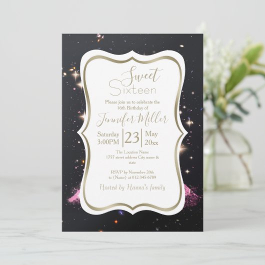 Eiffel Tower Night Moon           招待状 (スタンド正面)