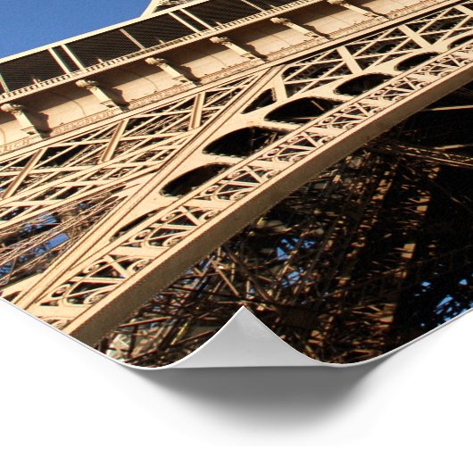 Eiffel tower of Paris in France ポスター (角)