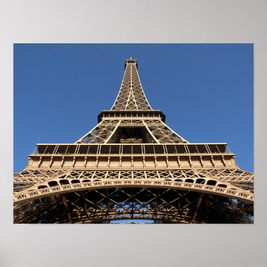 Eiffel tower of Paris in France ポスター (正面)