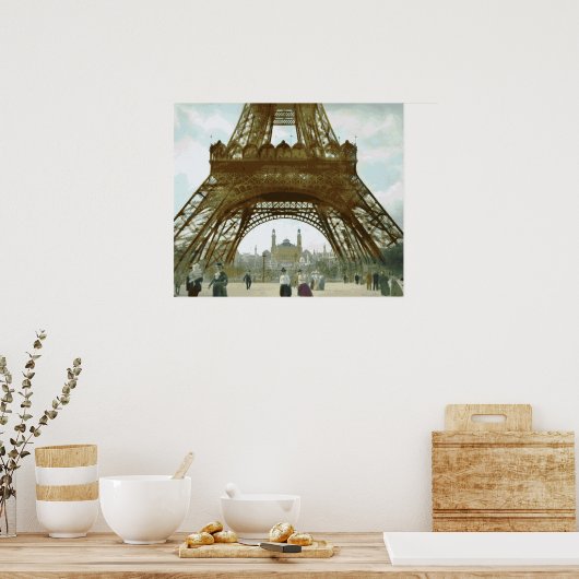 Eiffel Tower Painting ポスター (キッチン)