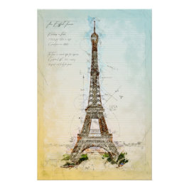Eiffel Tower Paris ポスター