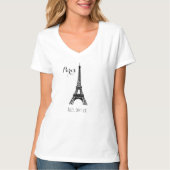 Eiffel Tower Paris Allez On Y Va Tshirt Women  Tシャツ (正面)