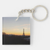Eiffel Tower Paris at Sunset キーホルダー (裏面)