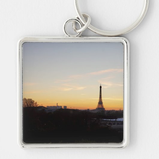 Eiffel Tower Paris at Sunset キーホルダー (正面)