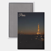 Eiffel Tower Paris at Sunset マグネット (正面/裏面)