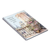 Eiffel Tower Paris Floral ノートブック (右側)