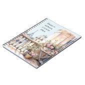 Eiffel Tower Paris Floral ノートブック (左側)