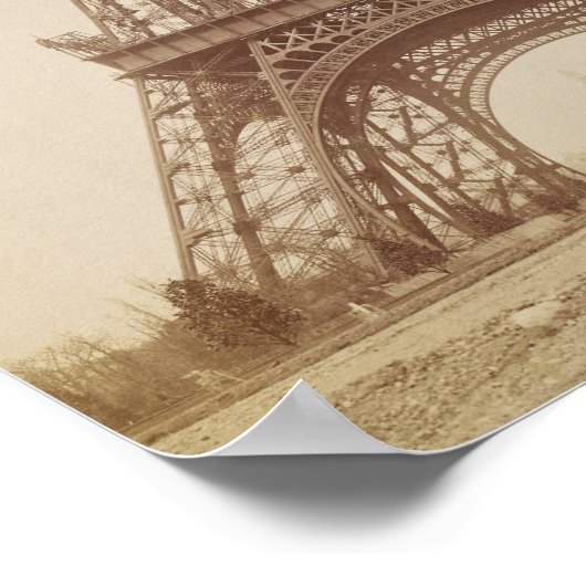 Eiffel Tower, Paris, France, Construction ポスター (角)