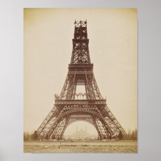 Eiffel Tower, Paris, France, Construction ポスター (正面)