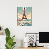 Eiffel Tower Paris Poster ポスター (ホームオフィス)
