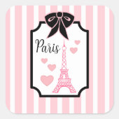 Eiffel Tower Paris Stickers  スクエアシール (正面)
