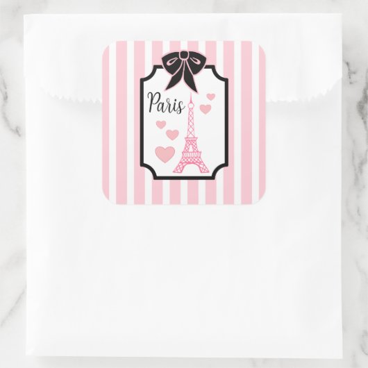 Eiffel Tower Paris Stickers  スクエアシール (バッグ)