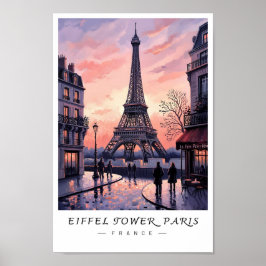 Eiffel Tower Paris Wall Art, Romantic France ポスター