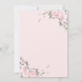 Eiffel Tower Pink Bow Flowers 30th Birthday 招待状 (裏面)