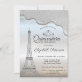 Eiffel Tower,Silver Drips キンセエラ 招待状 (正面)