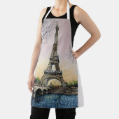 Eiffel Tower Sketch – Paris Landmark  エプロン (インサイチュ)