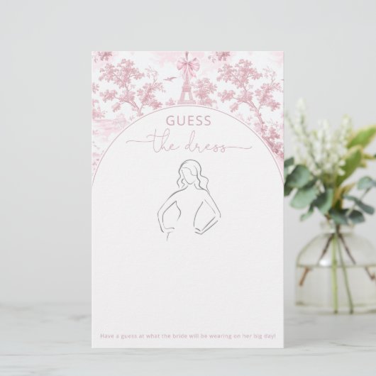 Eiffel tower Toile Guess the dress bridal game (スタンド正面)