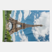 Eiffel Tower View from Champ de Mars Public Park キッチンタオル (横)