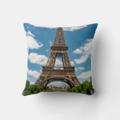 Eiffel Tower View from Champ de Mars Public Park クッション (裏面)