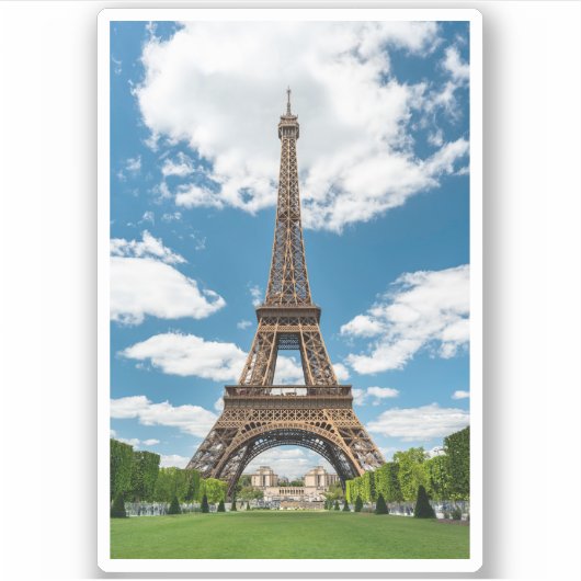 Eiffel Tower View from Champ de Mars Public Park シール (正面)