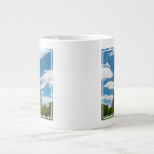 Eiffel Tower View from Champ de Mars Public Park ジャンボコーヒーマグカップ (正面)