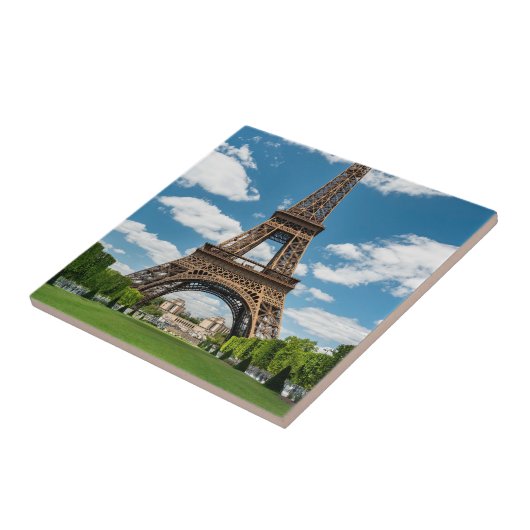 Eiffel Tower View from Champ de Mars Public Park タイル (側面)