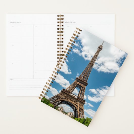 Eiffel Tower View from Champ de Mars Public Park プランナー手帳 (ディスプレー)