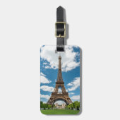 Eiffel Tower View from Champ de Mars Public Park ラゲッジタグ (正面縦)