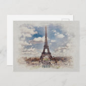 Eiffeltoren Parijs ポストカード (正面/裏面)