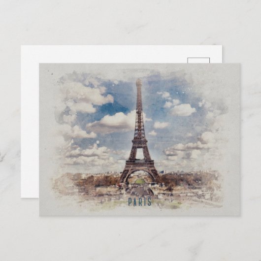 Eiffeltoren Parijs ポストカード (正面/裏面)