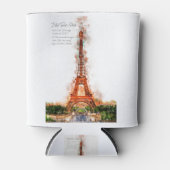 EiffelTower Aquarell 缶クーラー (正面)