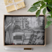 Eiffleタワーの黒、白および赤 薄葉紙 (ギフト)